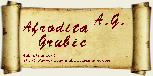 Afrodita Grubić vizit kartica